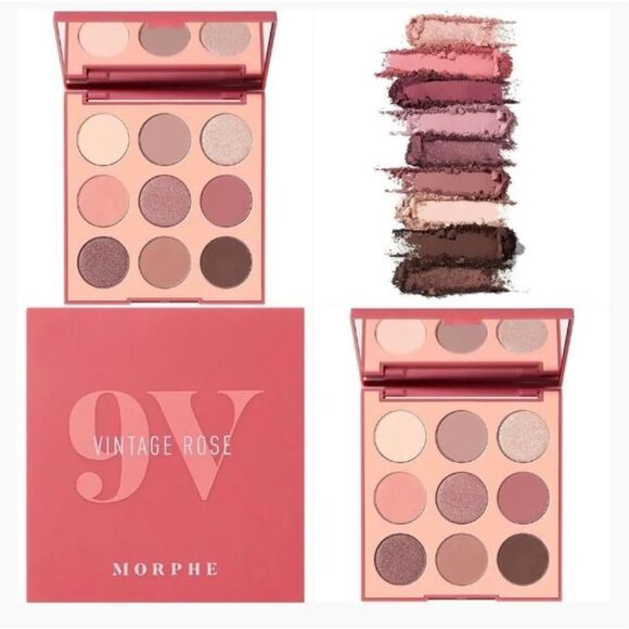 NEW Morphe 9V Vintage Rose Artistry Palette Multi-purpose Makeup Medium Tones Ne - Picture 1 of 6